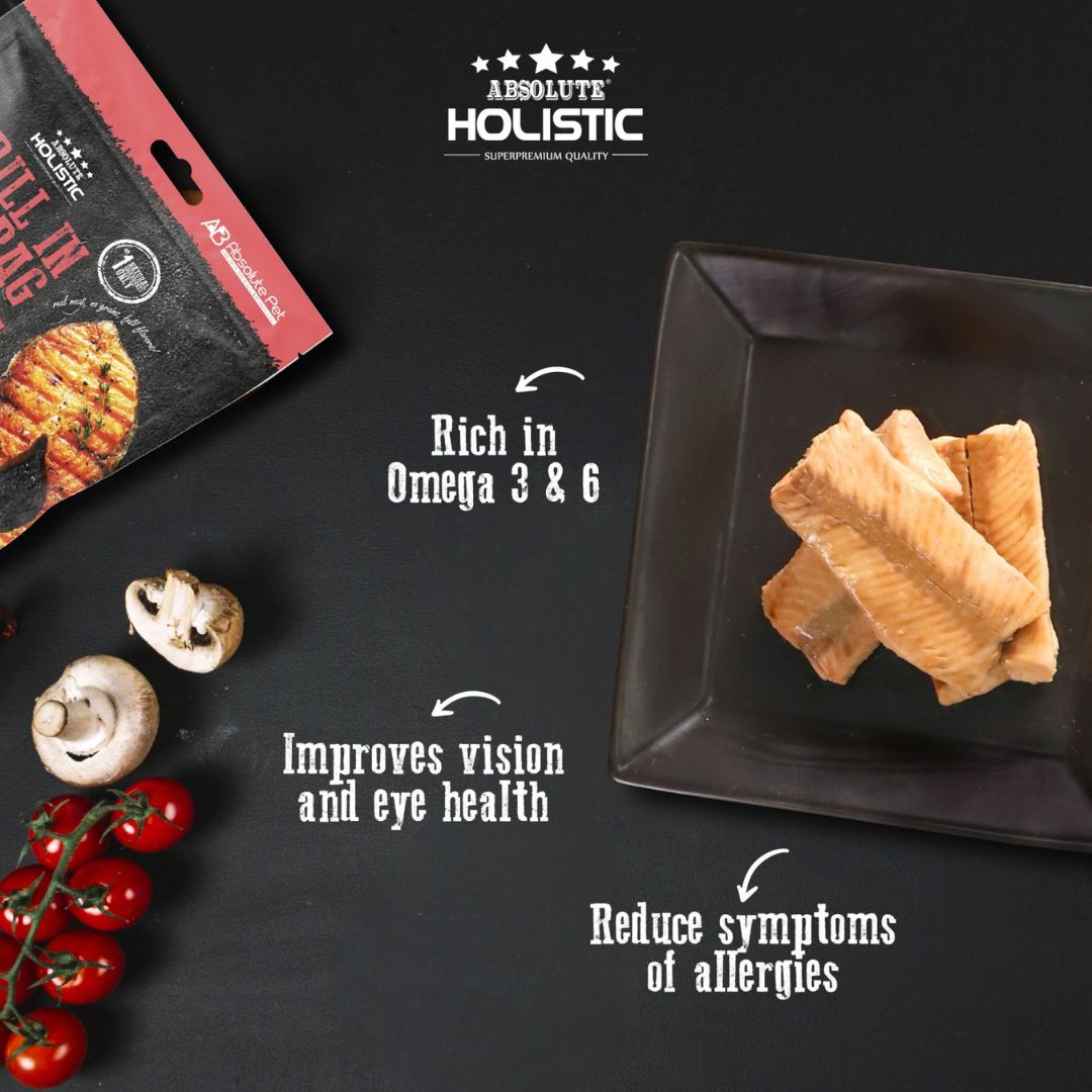 Absolute Holistic 300g Grill In The Bag Pink Salmon Dog & Cat Treat image 2