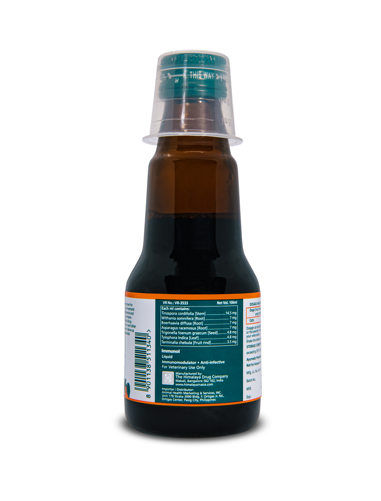 Himalaya Immunol Vet Liquid 100ml (Immunity) For Dogs And Cats image 3