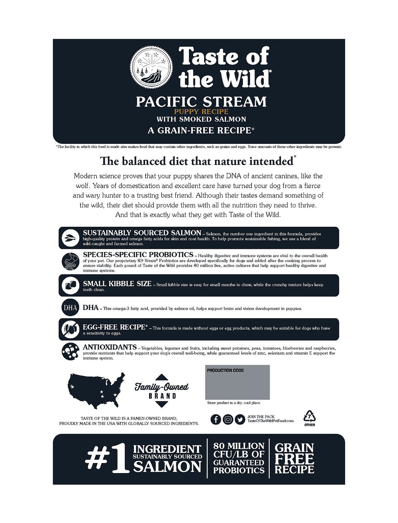 Taste of the Wild Dog 12.2kg Pacific Stream Dog Dry Food for Puppies Dry Dog Food image 2