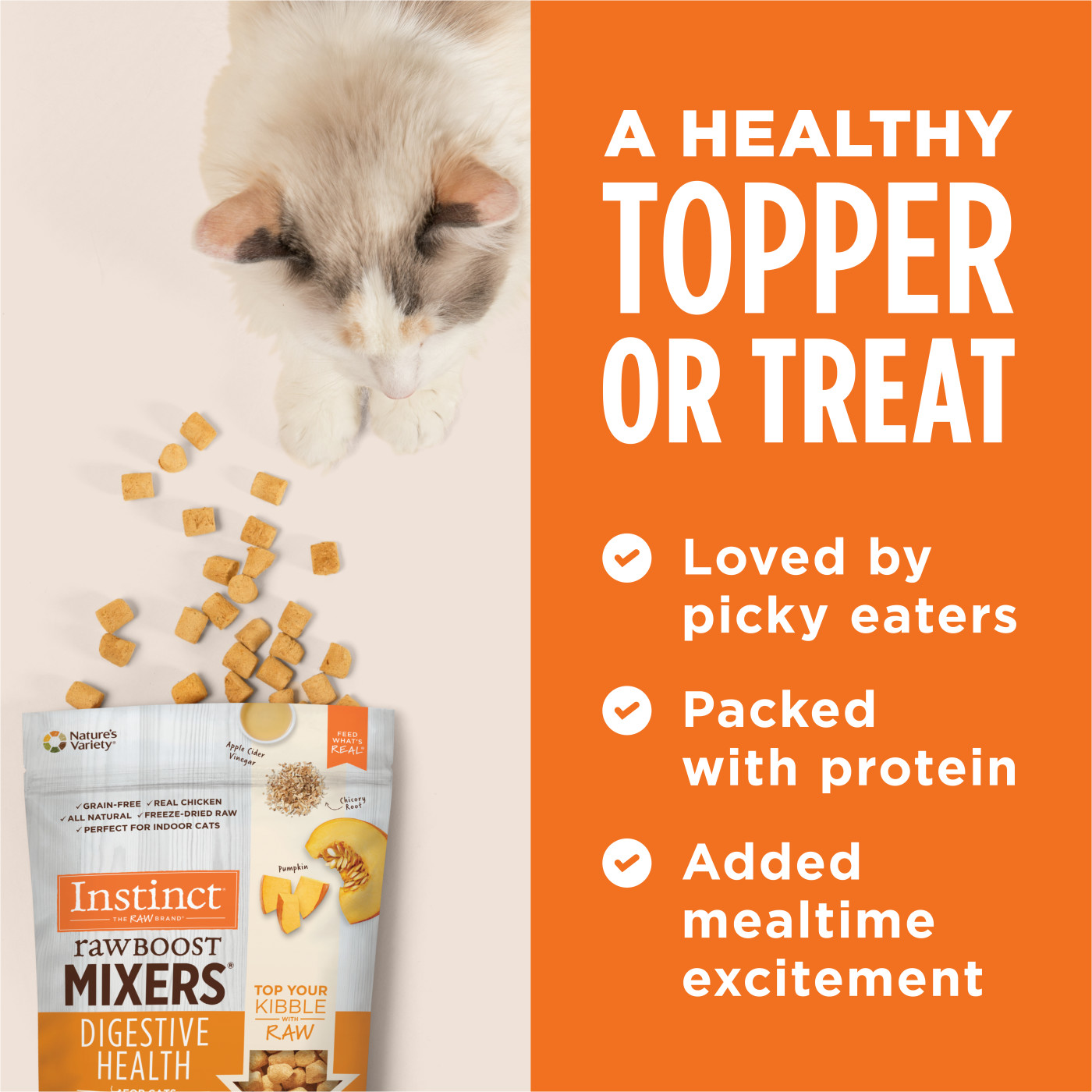Instinct Freeze Dried Raw Boost Mixers Cat 5.5oz Grain Free Digestive Health Recipe Cat Food Topper (EXP: 17 Sep 2026) image 4