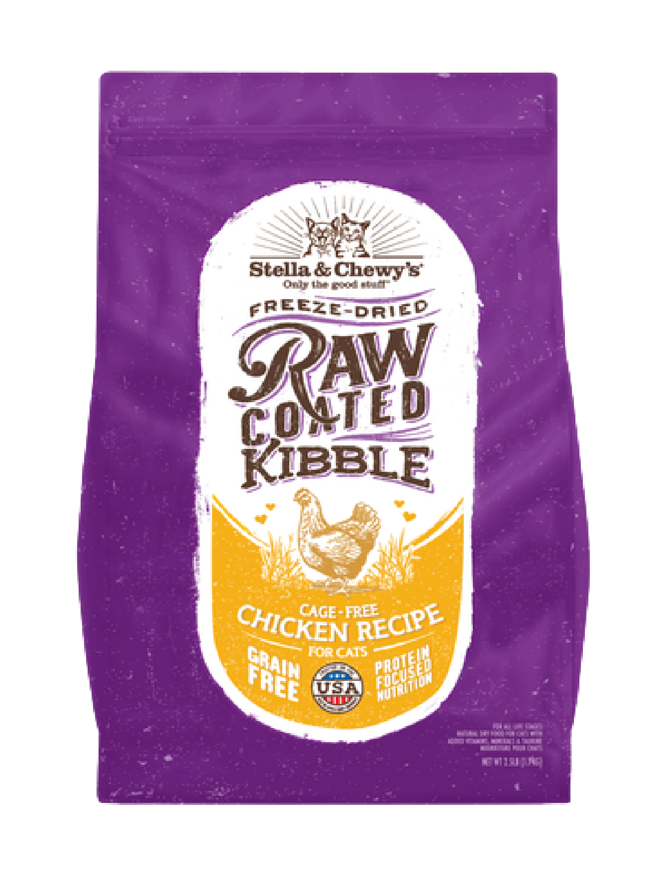 Stella & Chewy's Cat Raw Coated Kibbles 10lb (4.5kg) Cage Free Chicken Recipe Dry Cat Food image 3