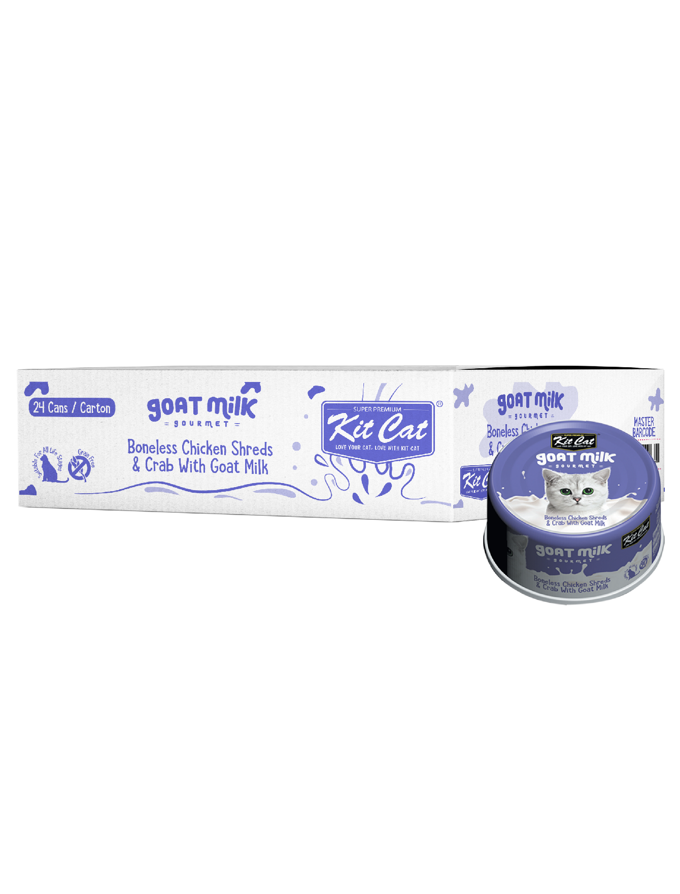 Kit Cat 70g Goat Milk Gourmet Boneless Chicken Shreds & Crab With Goat Milk Wet Cat Food (EXP: 20 Sep 2027) image 4