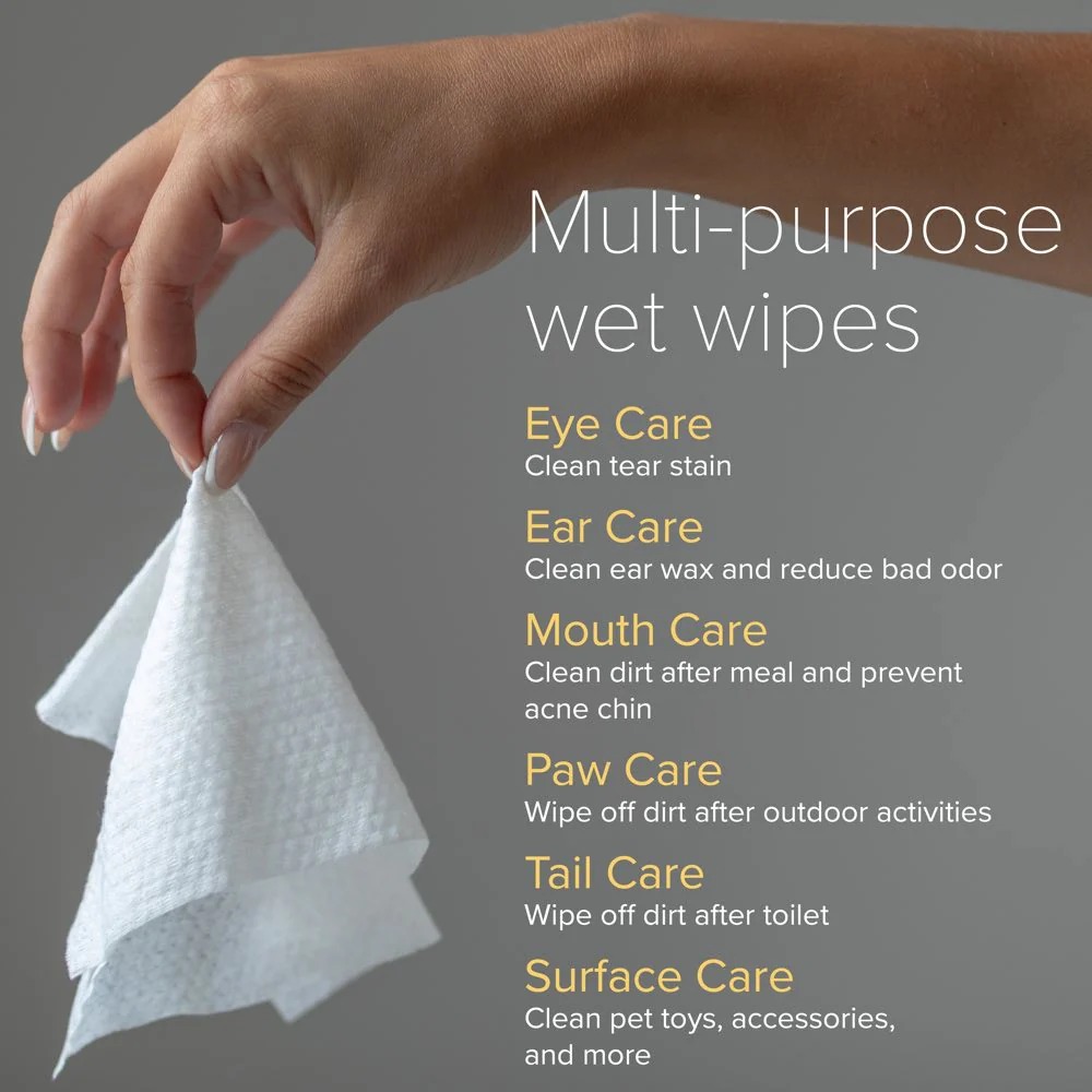Nurture Pro AG+ Silver Pet Wipes 100 Sheets Coconut image 3