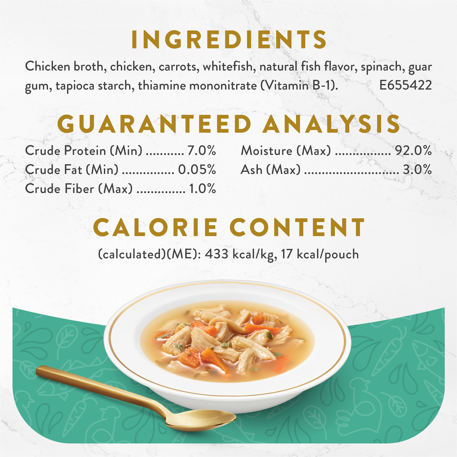Fancy Feast Cat 40g Broths Classic Chicken, Vegetables & Whitefish Wet Cat Food image 6