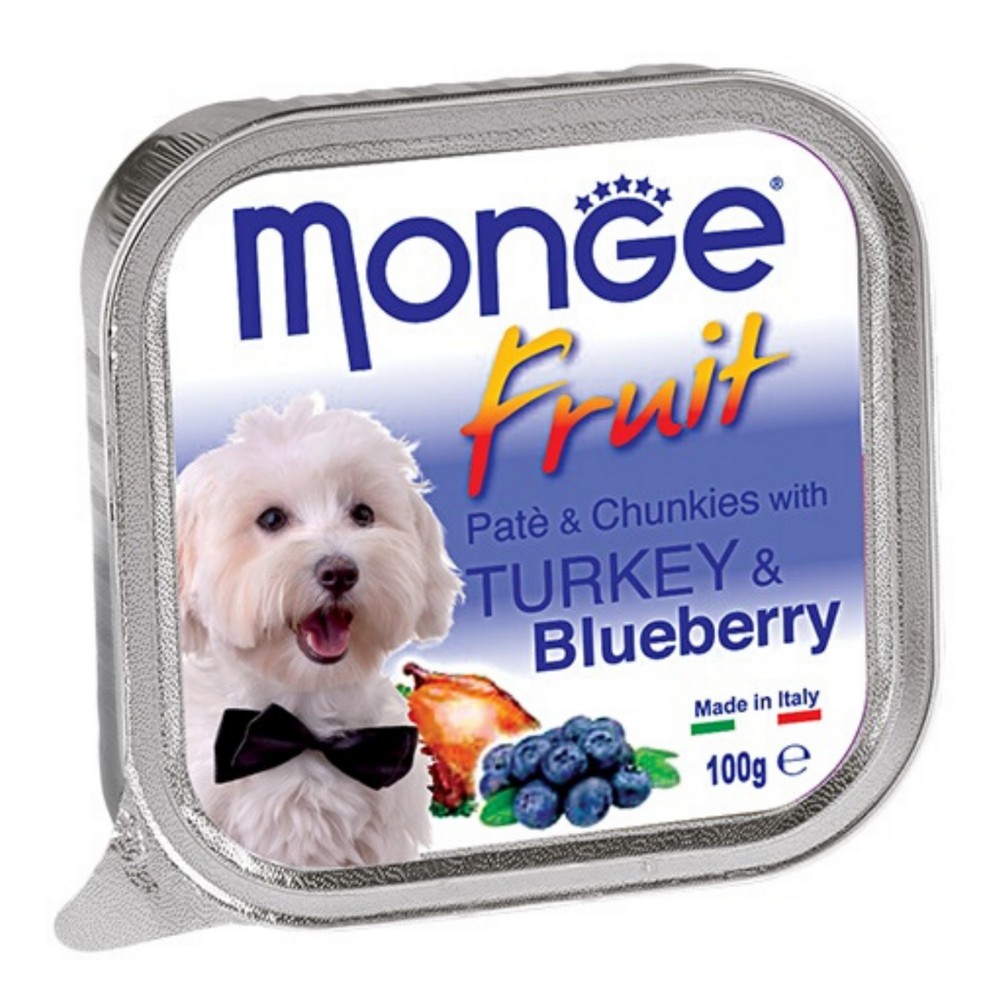 Monge Dog Fruit Pate 100g Turkey & Blueberry Wet Dog Food (EXP: 13 Feb 2028) image 2