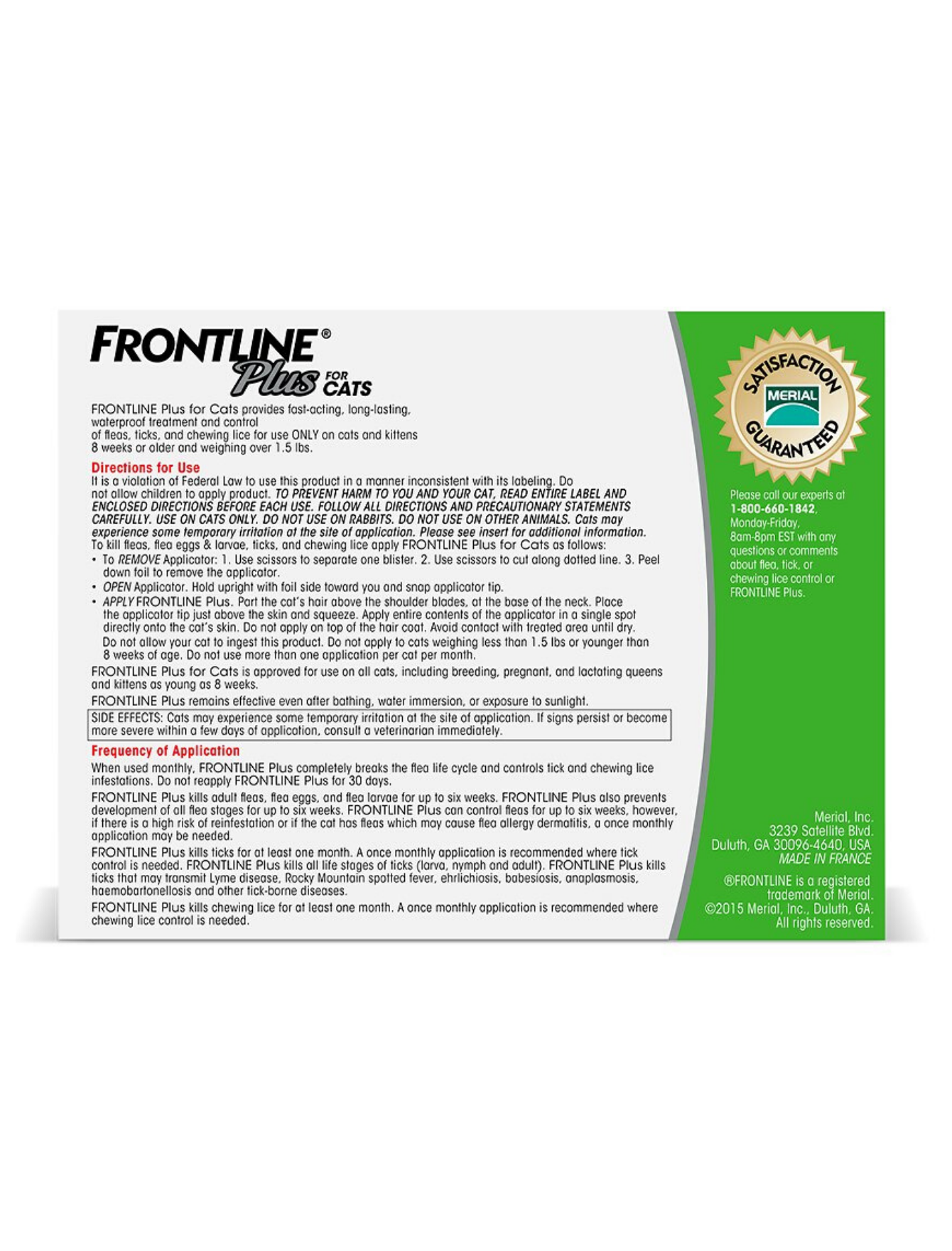 Frontline Plus Cat Spot On 0.50mlx6 Pipette image 2
