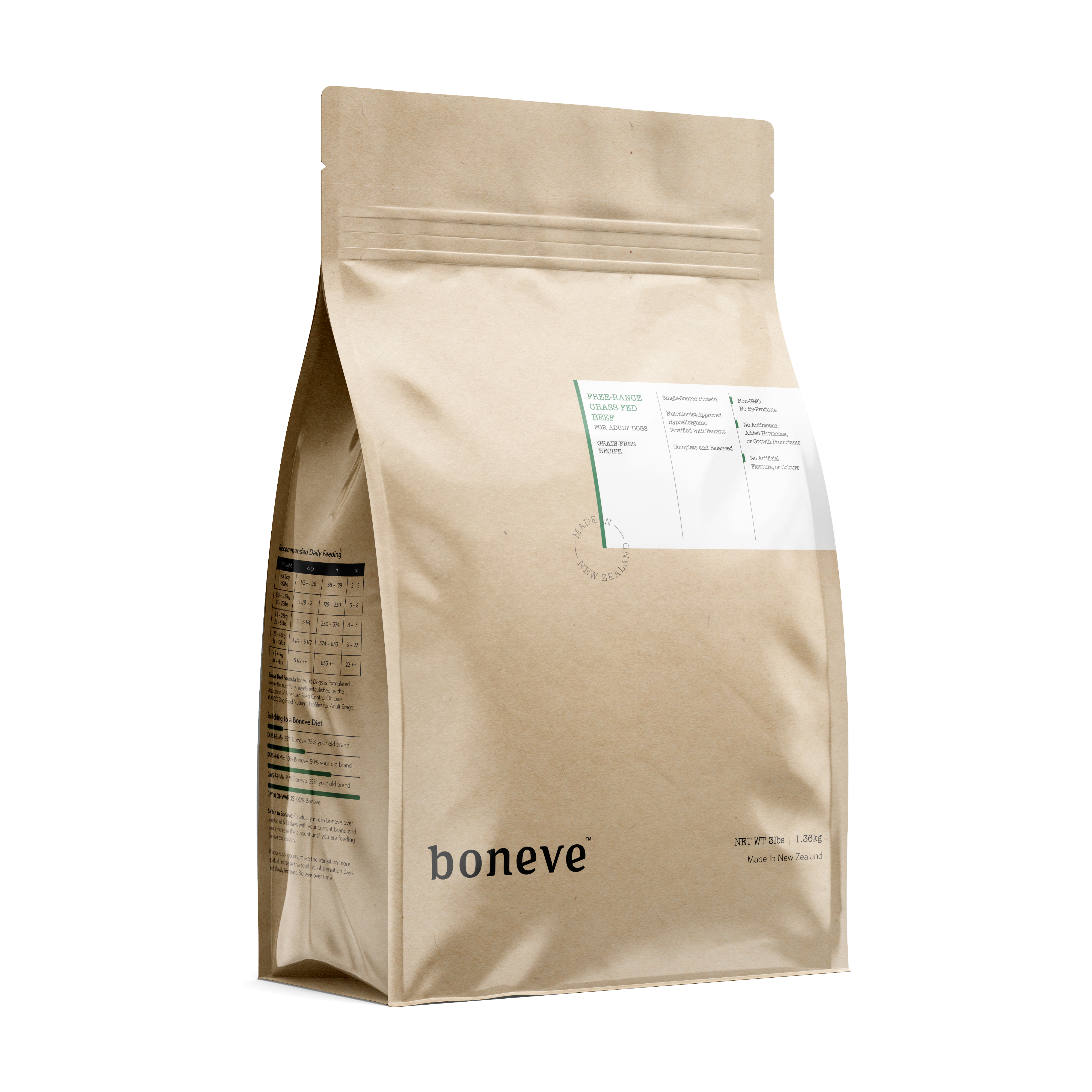 Boneve Earthmade Dog Free Range Grass-Fed Beef Grain Free Dry Dog Food image 3