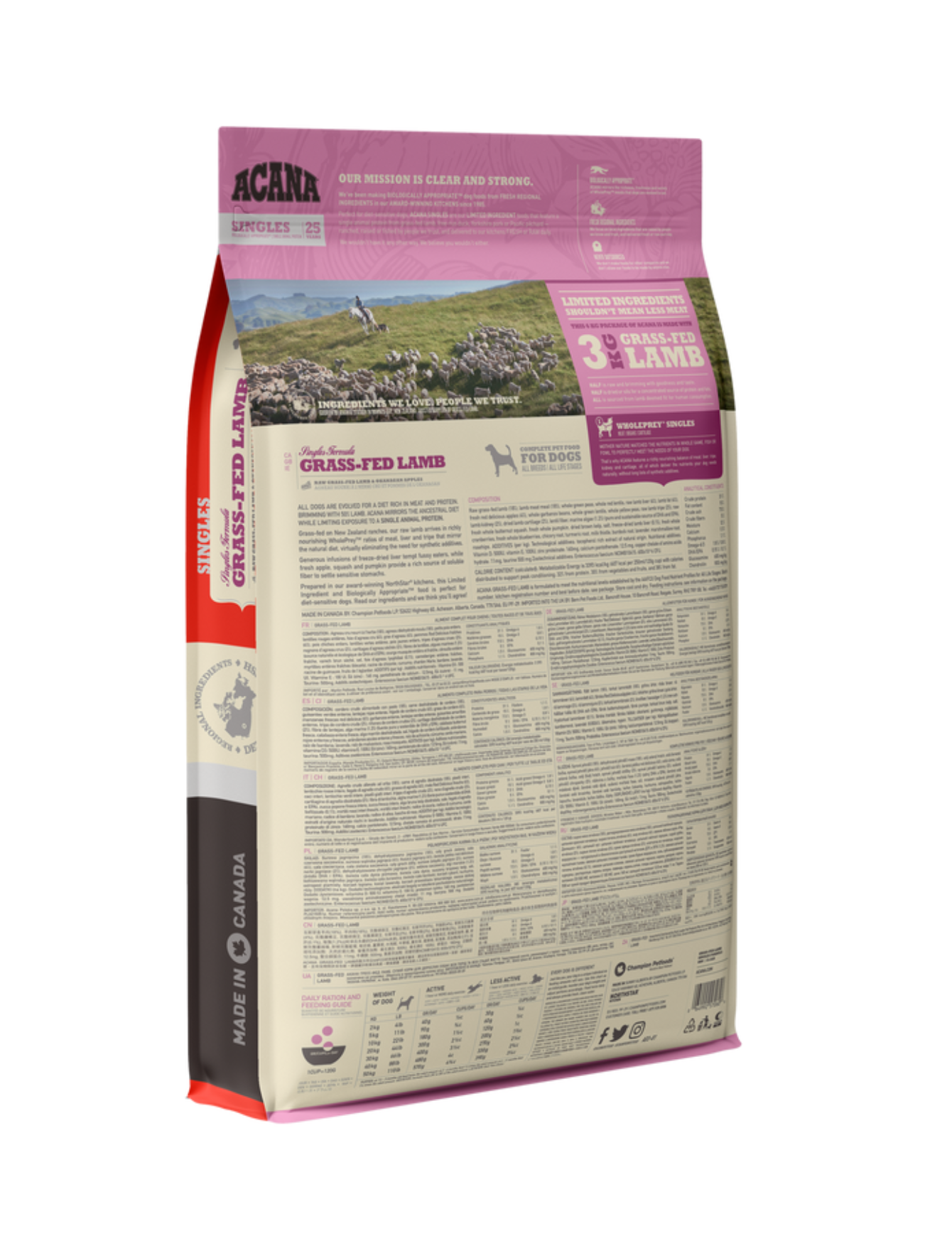 Acana Dog Singles 11.4kg Grass-Fed Lamb Dry dog Food image 2