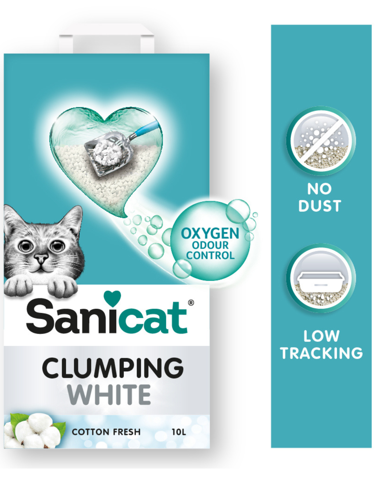 Sanicat 10L Clumping White Cotton Fresh Bentonite Cat Litter image 6