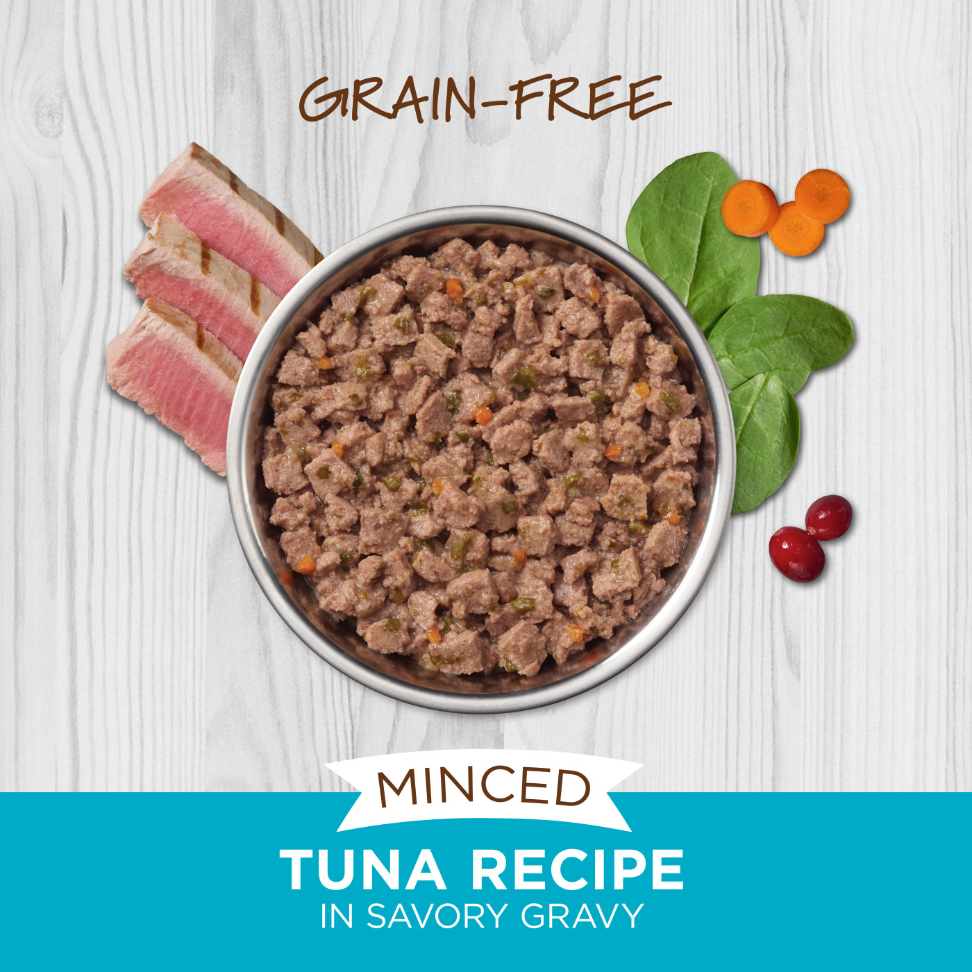Instinct Grain Free Minced Cups Cat 3.5oz Recipe with Real Tuna Wet Cat Food *Contain Pork image 3