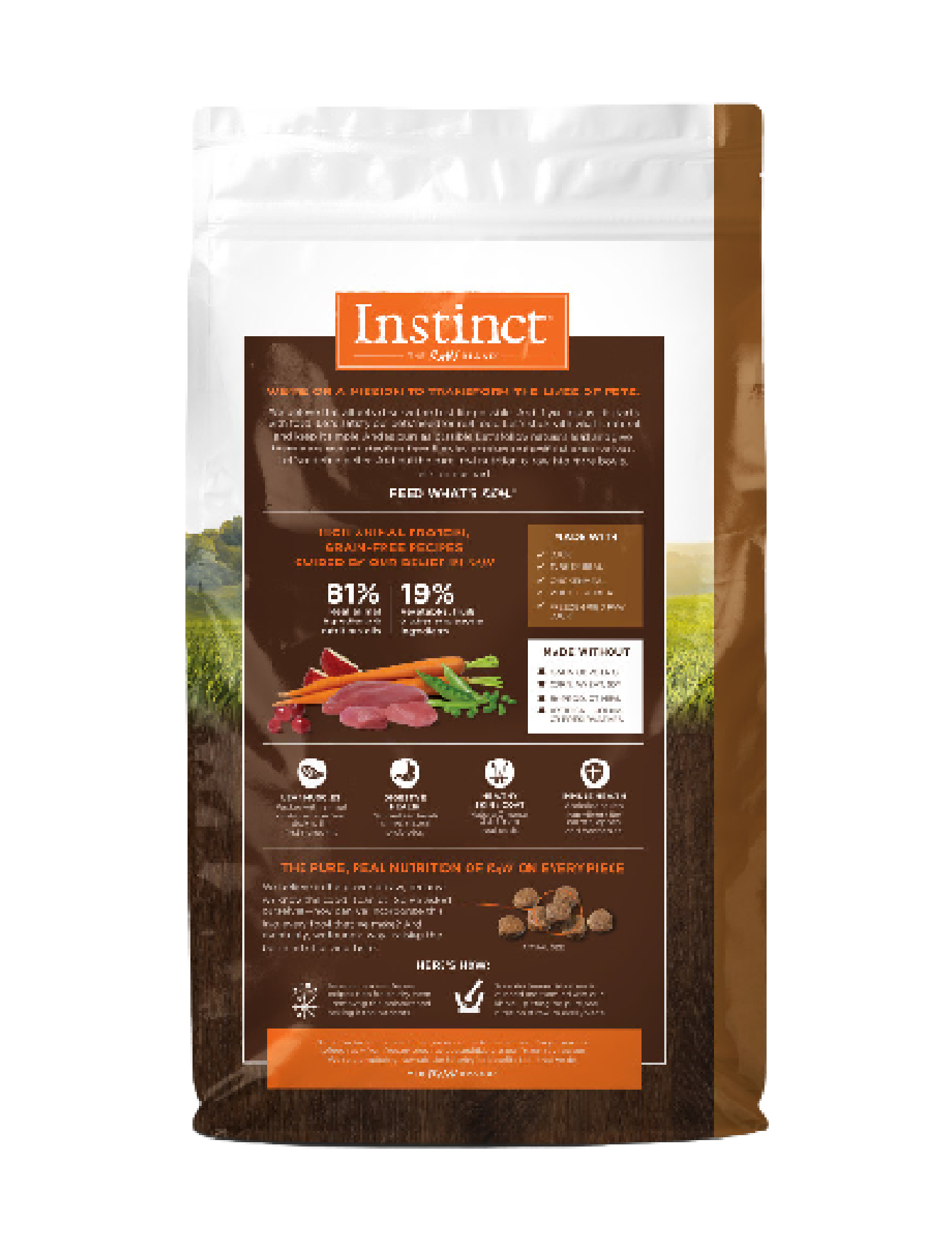 Instinct Original Cat 10lb Grain Free Recipe with Real Duck Dry Cat Food image 2