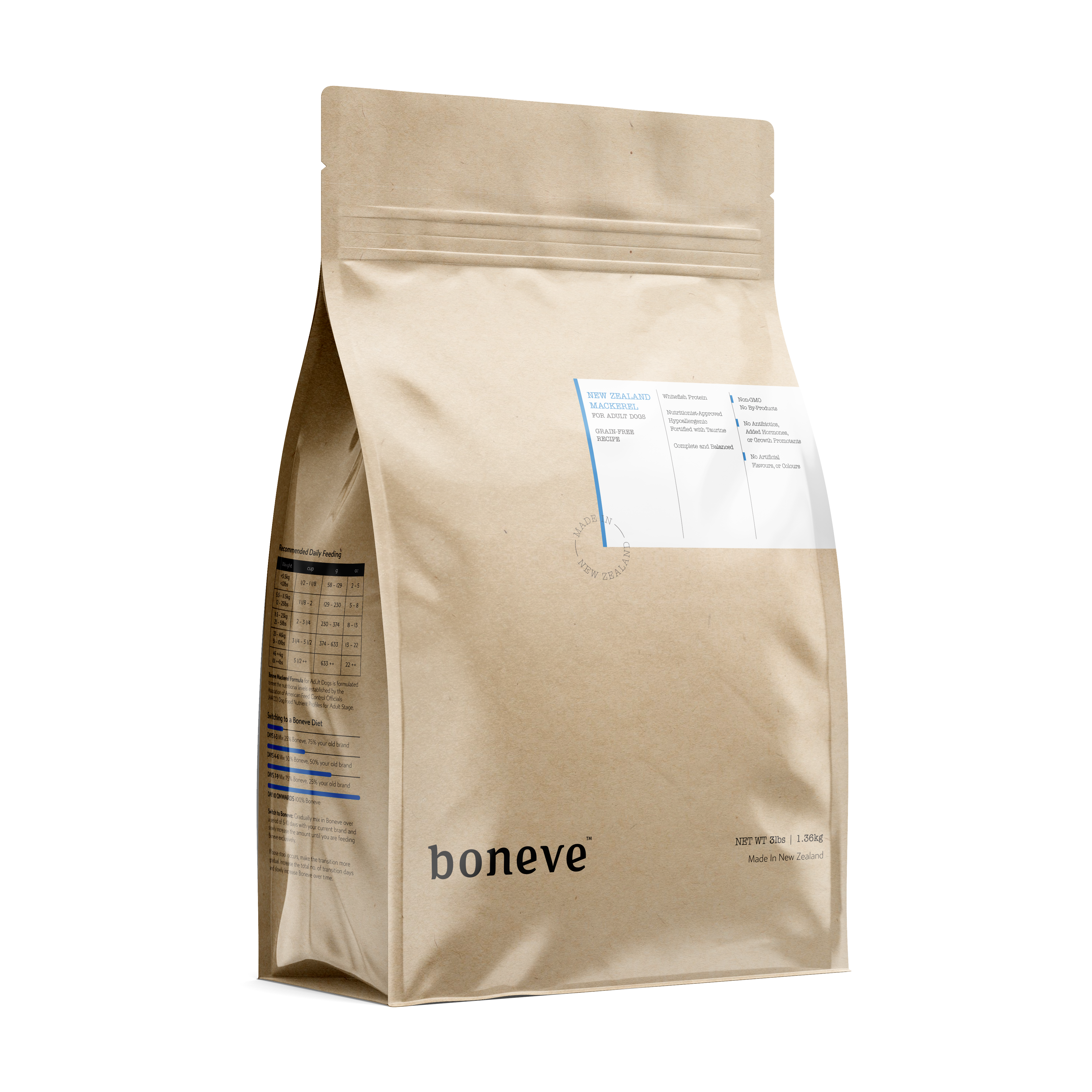 Boneve Earthmade Dog New Zealand Mackerel Grain Free Dry Dog Food image 3