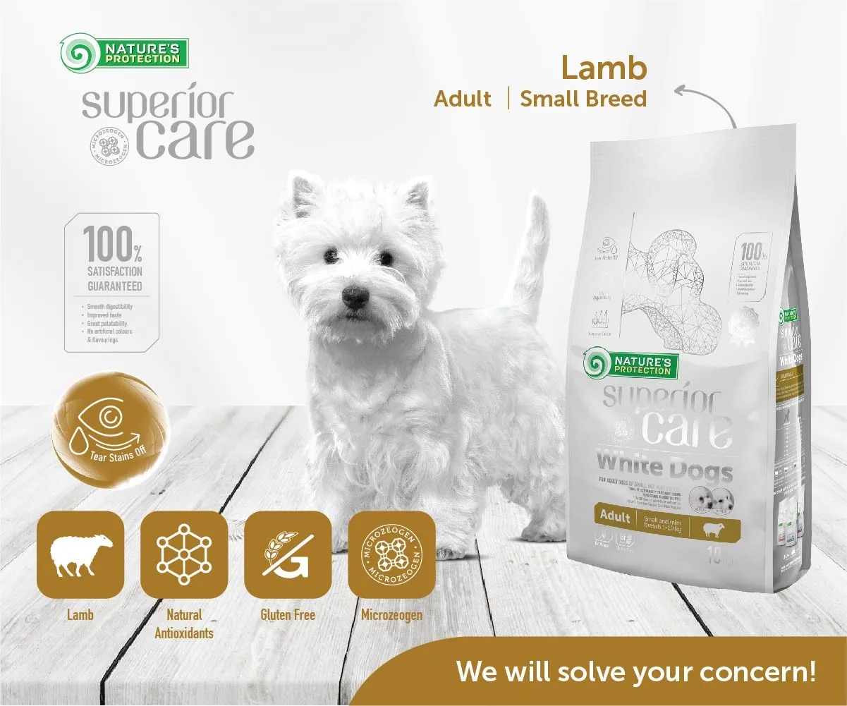 Nature's Protection Dog 1.5kg Superior Care White Dogs Lamb Small Breed Dry Dog Food image 4
