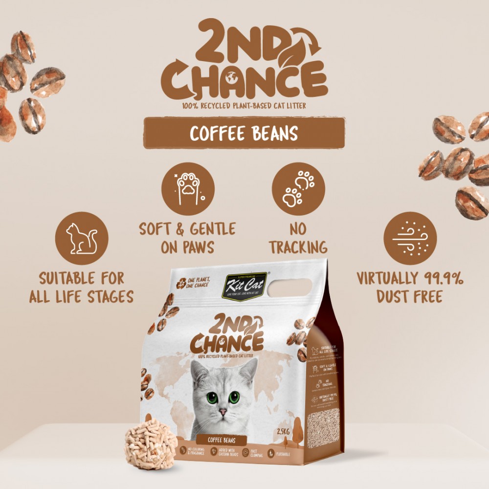 Kit Cat 2ND Chance 7L Coffee Beans Cat Litter image 5