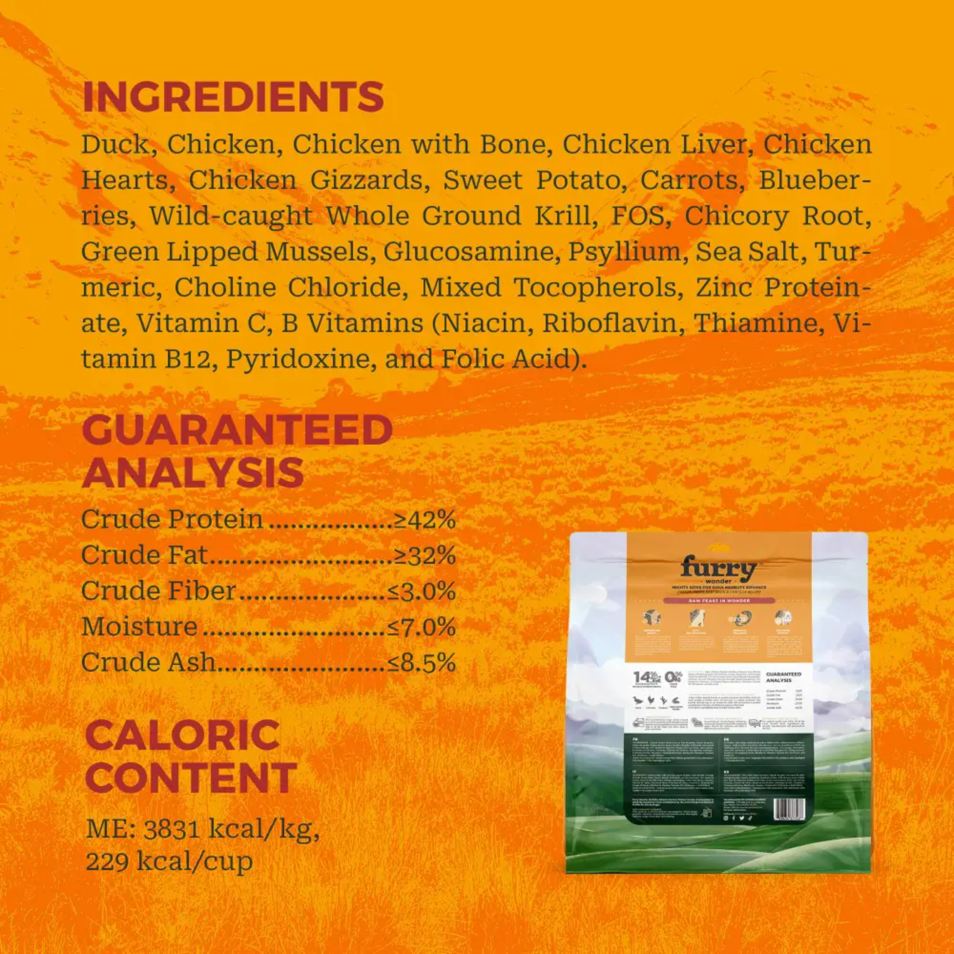 Furry Wonder Mobility Advance Freeze-dried Raw Recipe For Dogs 50g (trial pack) image 8