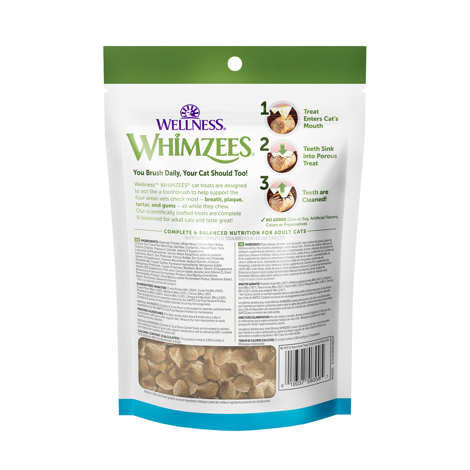 Whimzees Cat 4.5oz Chicken & Tuna Flavour Dental Treats for Cats image 2