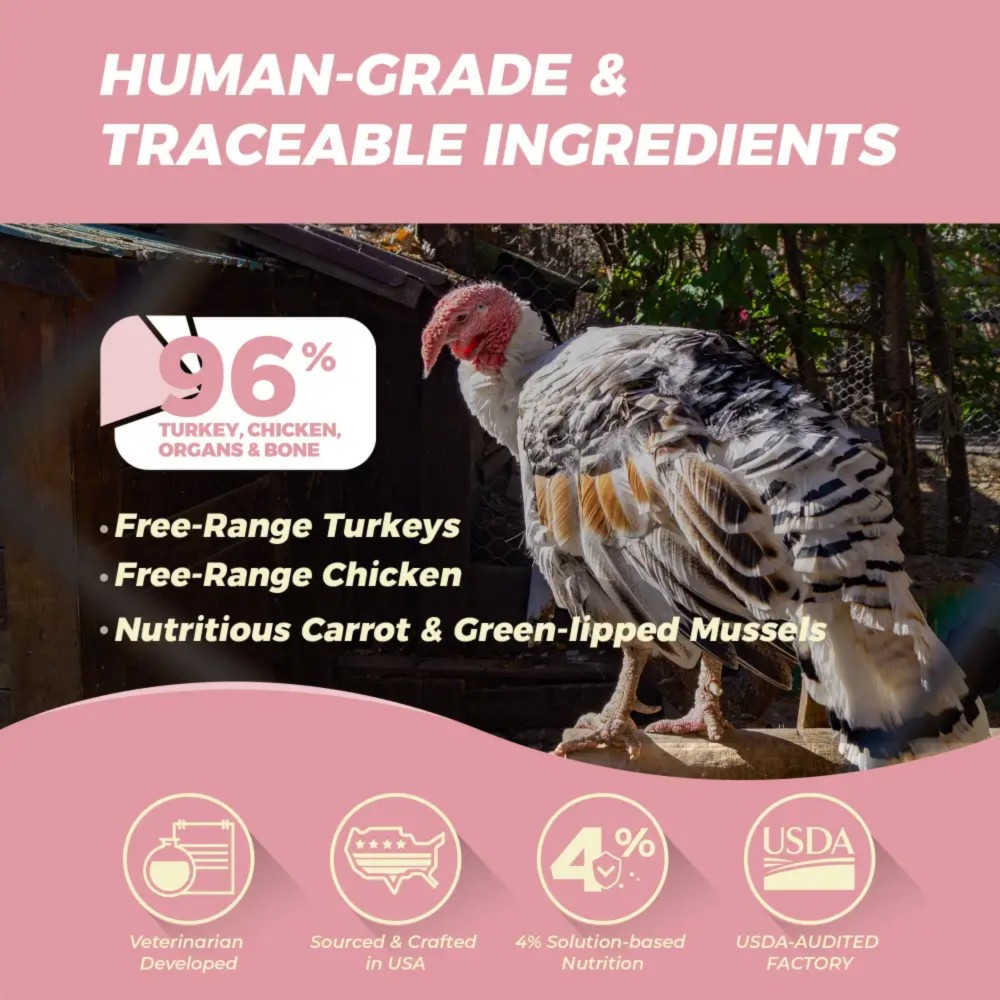 Furry Wonder IMMUNE BOOST Freeze-dried Raw Turkey & Chicken Recipe For Cats 16oz (453g) image 7