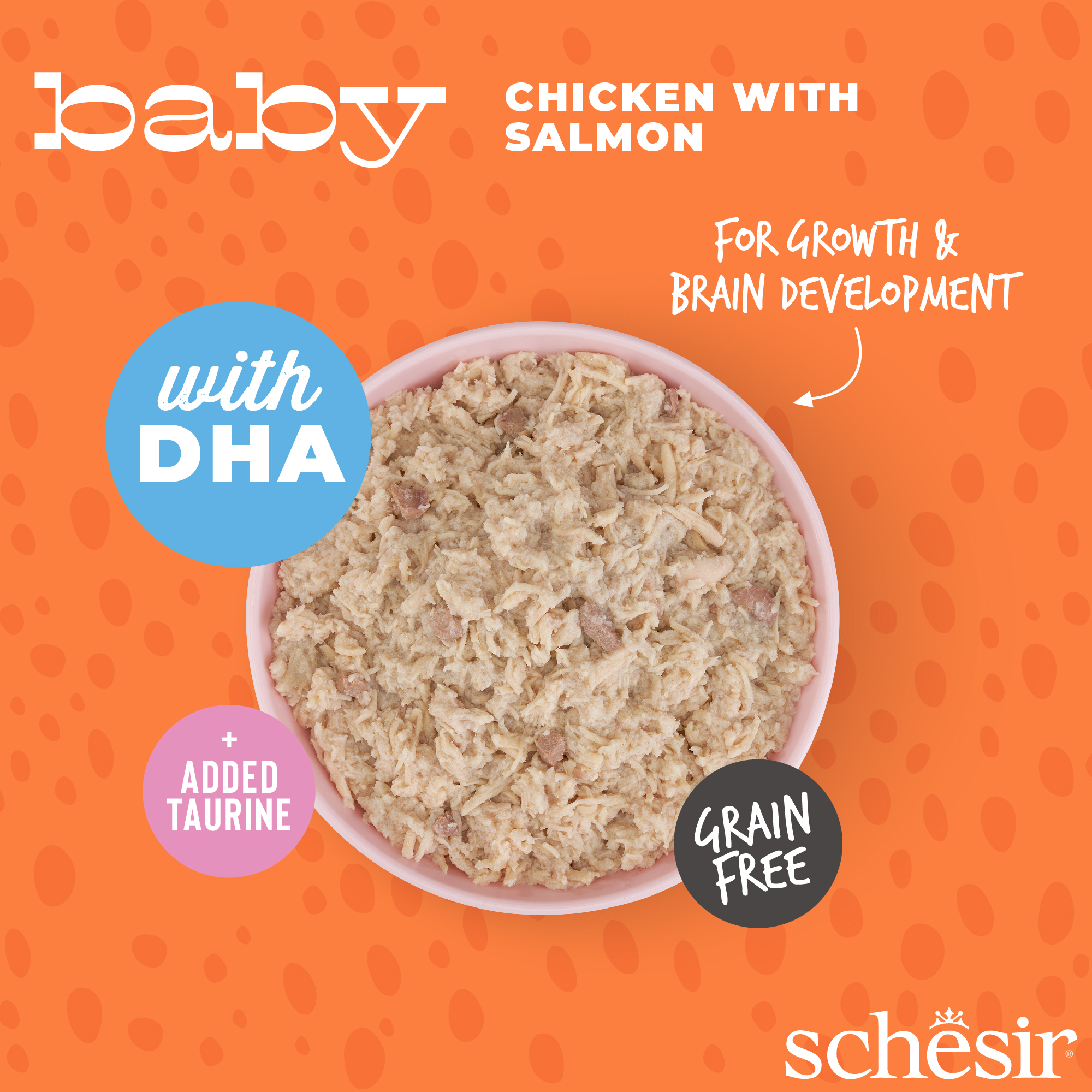 Schesir Cat 70g Baby Wholefood Chicken with Salmon Wet Cat Food image 3
