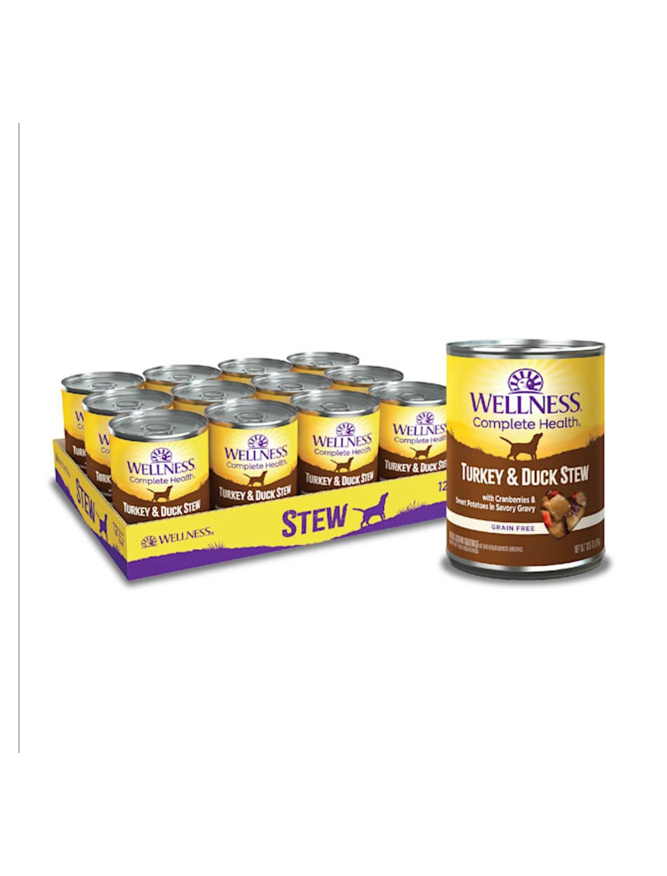 Wellness Stew Turkey & Duck with Sweet Potatoes & Cranberries Wet Dog Food 354g image 4