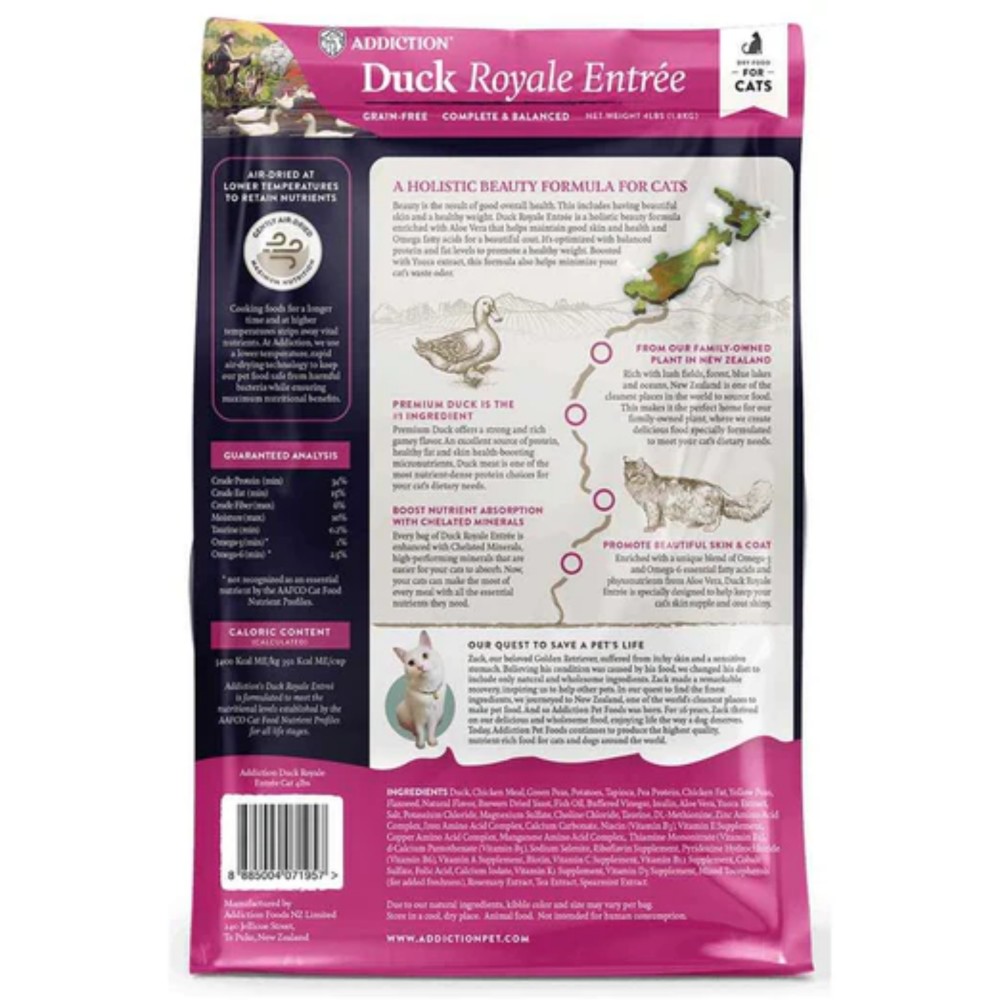Addiction Cat 1.8kg Grain Free Duck Royal Dry Cat Food image 4