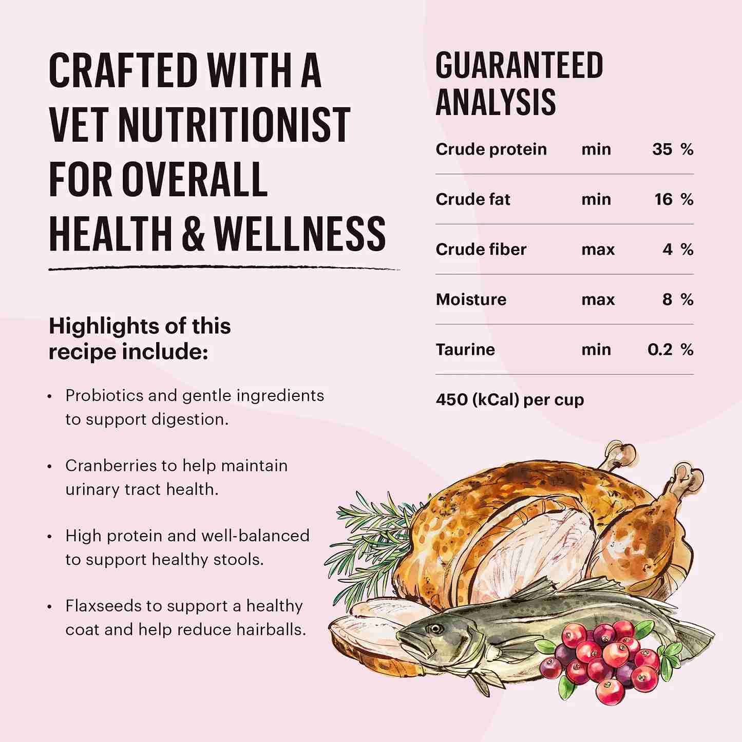 The Honest Kitchen Cat 4lbs Tasty Whole Food Clusters Chicken & Whitefish Grain Free Dry Cat Food image 3