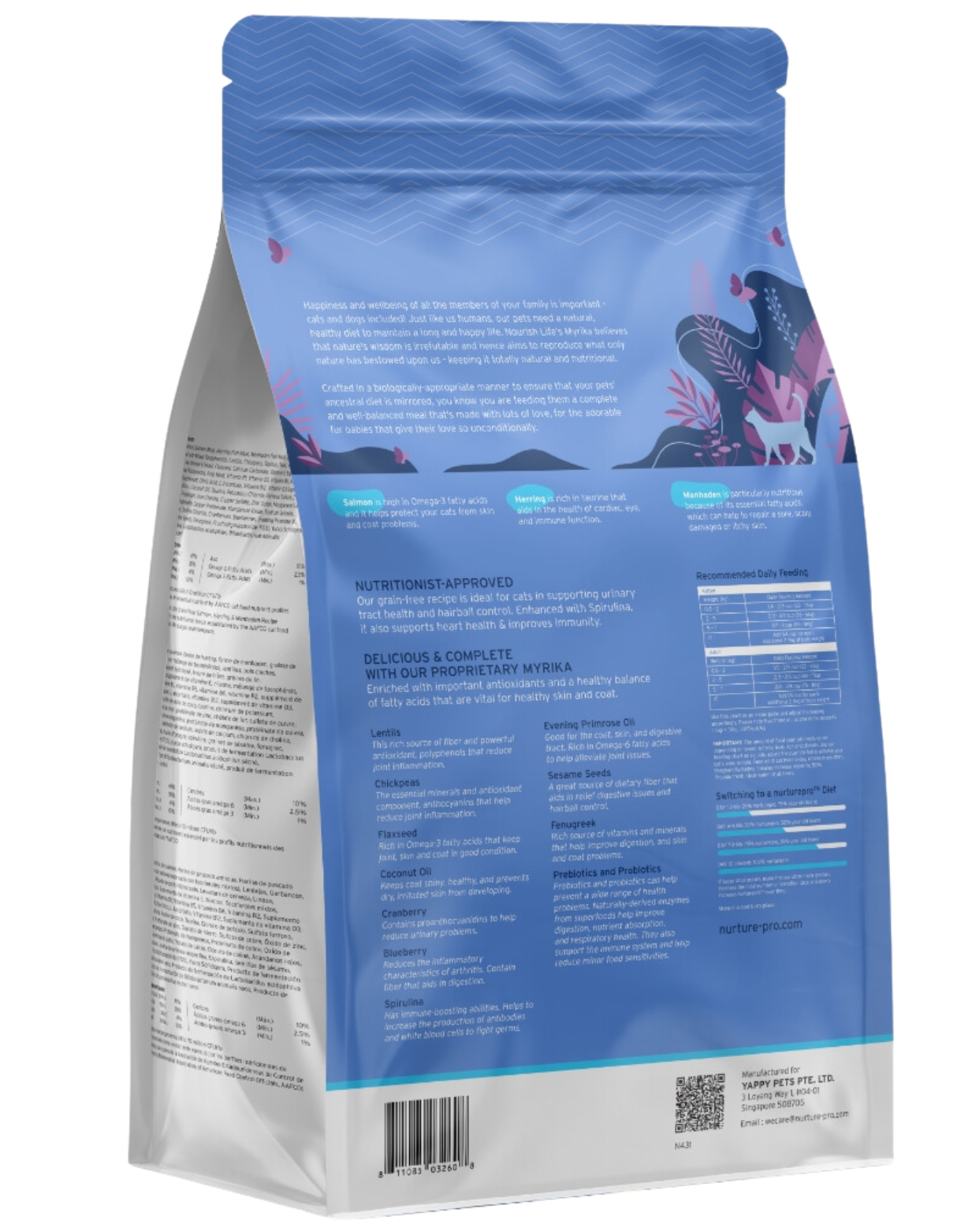 Nurture Pro Cat Nourish Life Grain-Free 227g Salmon, Herring and Menhaden All Life Stages Dry Cat Food image 2