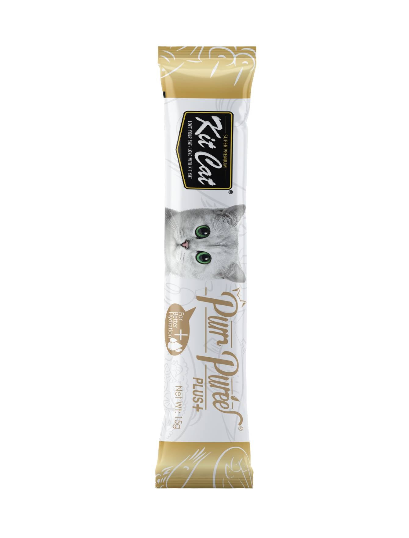 Kit Cat 4x15g Purr Puree Plus+ Chicken & Collagen (Collagen Care) Cat Treat image 4