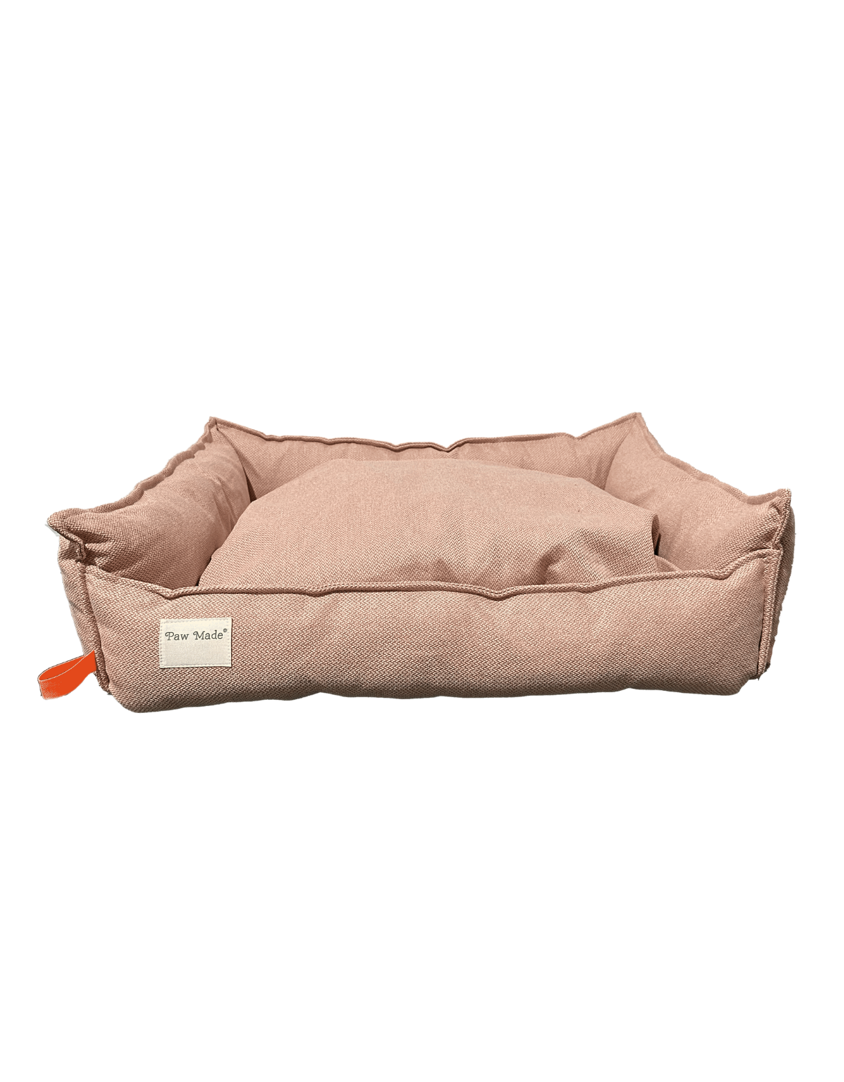 Paw Made Cotton Rectangle Bolster Bed - Pink  image 2