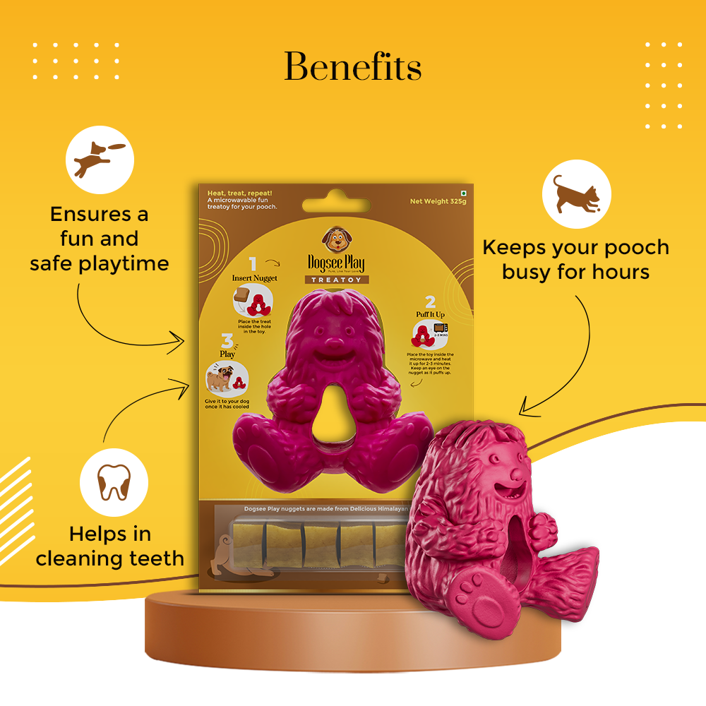 Dogsee Play Dog Treatoy Pink Dog Toy image 2