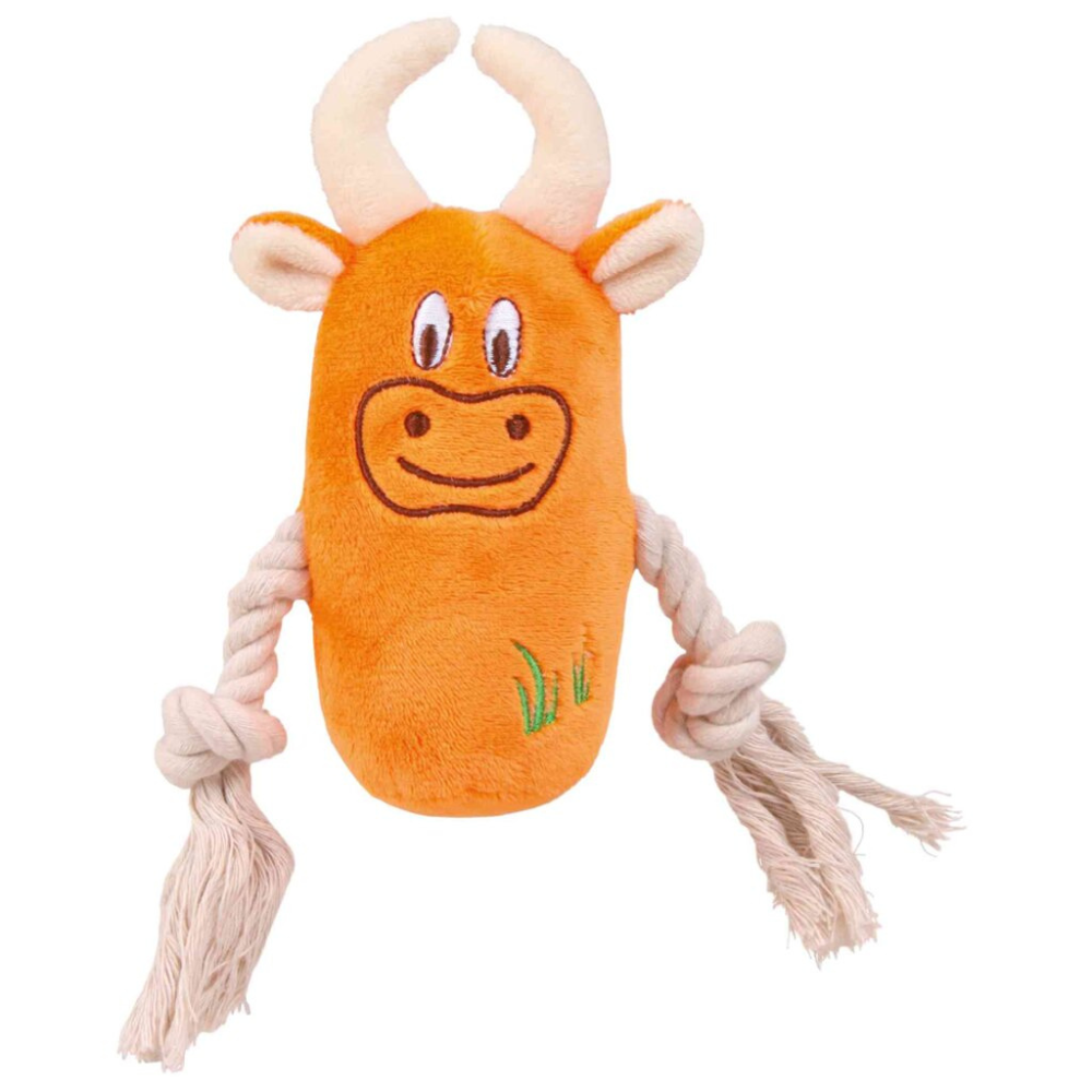Trixie Animal With Rope Plush & Squeaker Sorted Toy For Dogs 13cm image 4