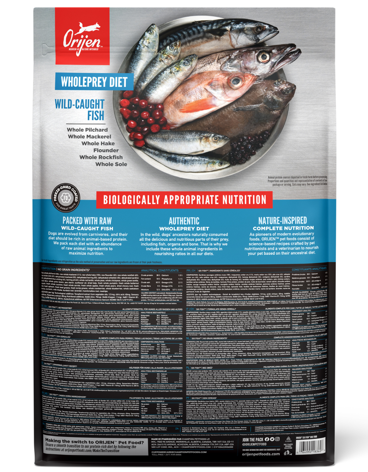 Orijen Dog 2kg Six Fish Dry Dog Food image 2
