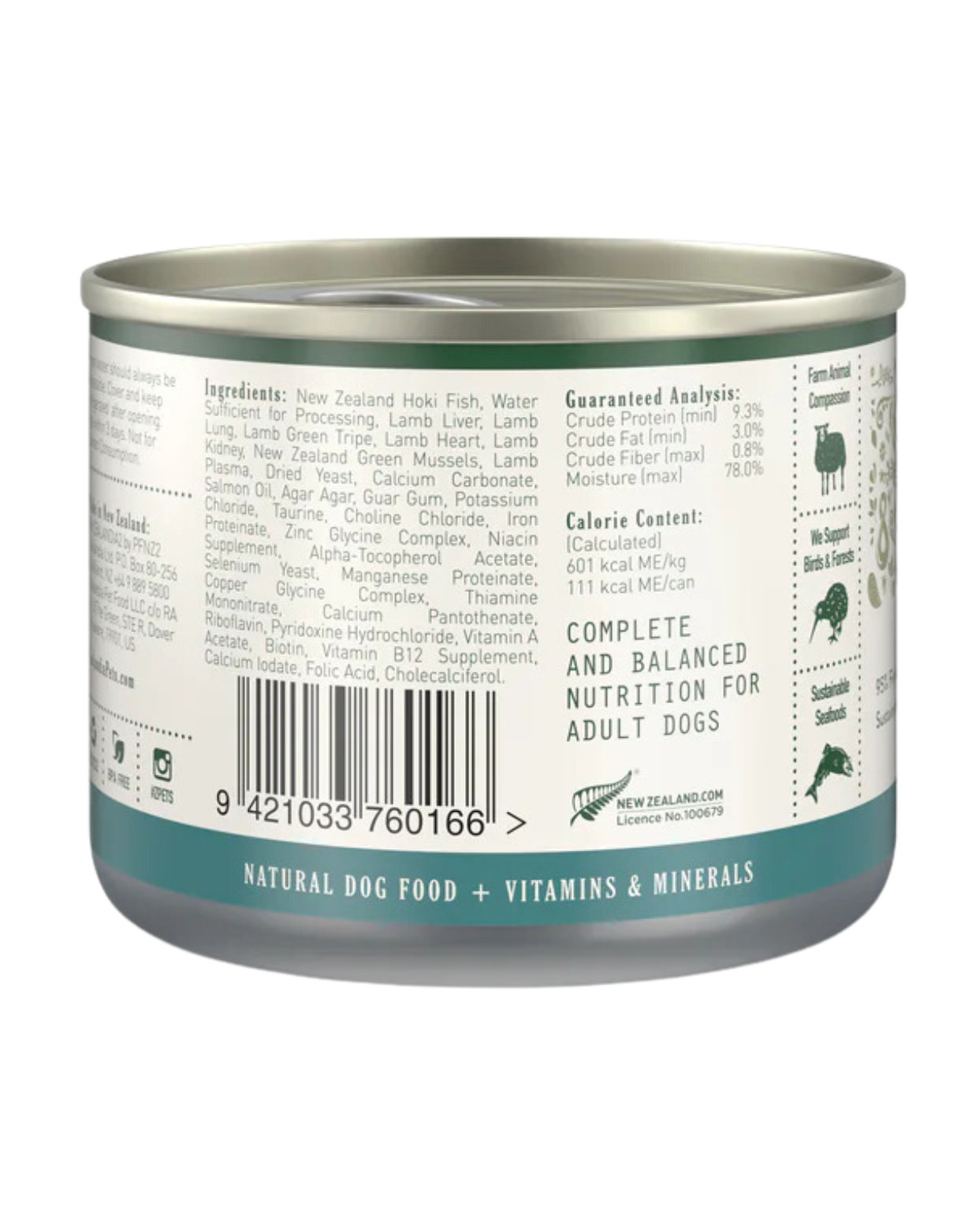 Zealandia Dog 185g Hoki Fish Pate Wet Dog Food image 3