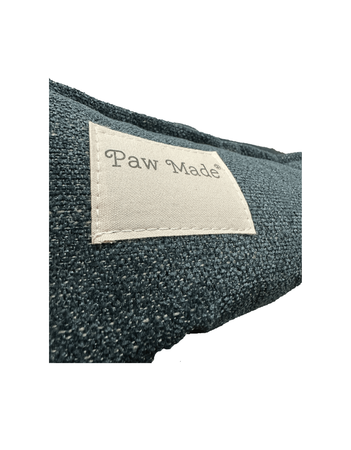 Paw Made Cotton Rectangle Bolster Bed - Dark Green  image 3