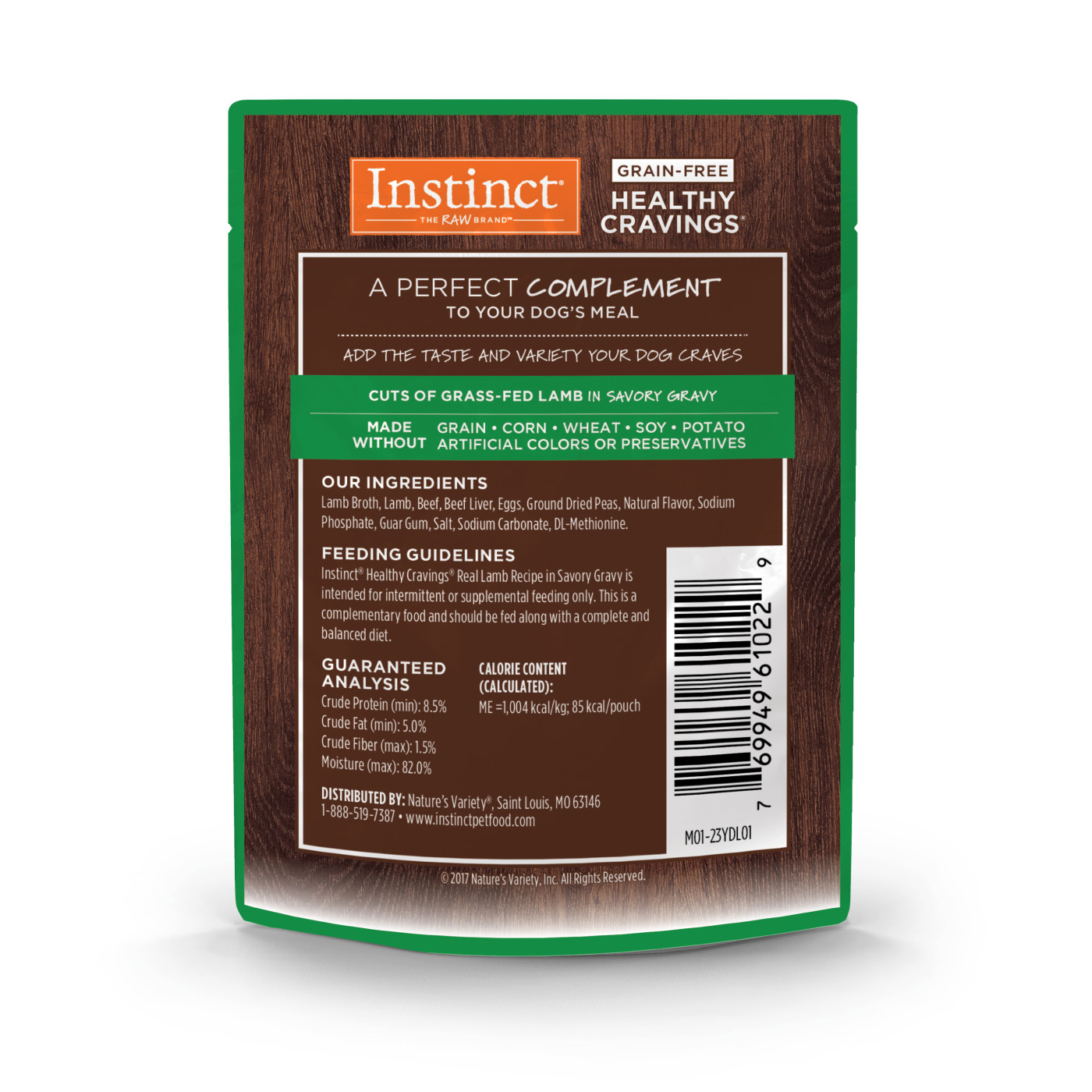Instinct Healthy Cravings Dog 3oz Grain Free Real Lamb Wet Dog Food Topper image 4