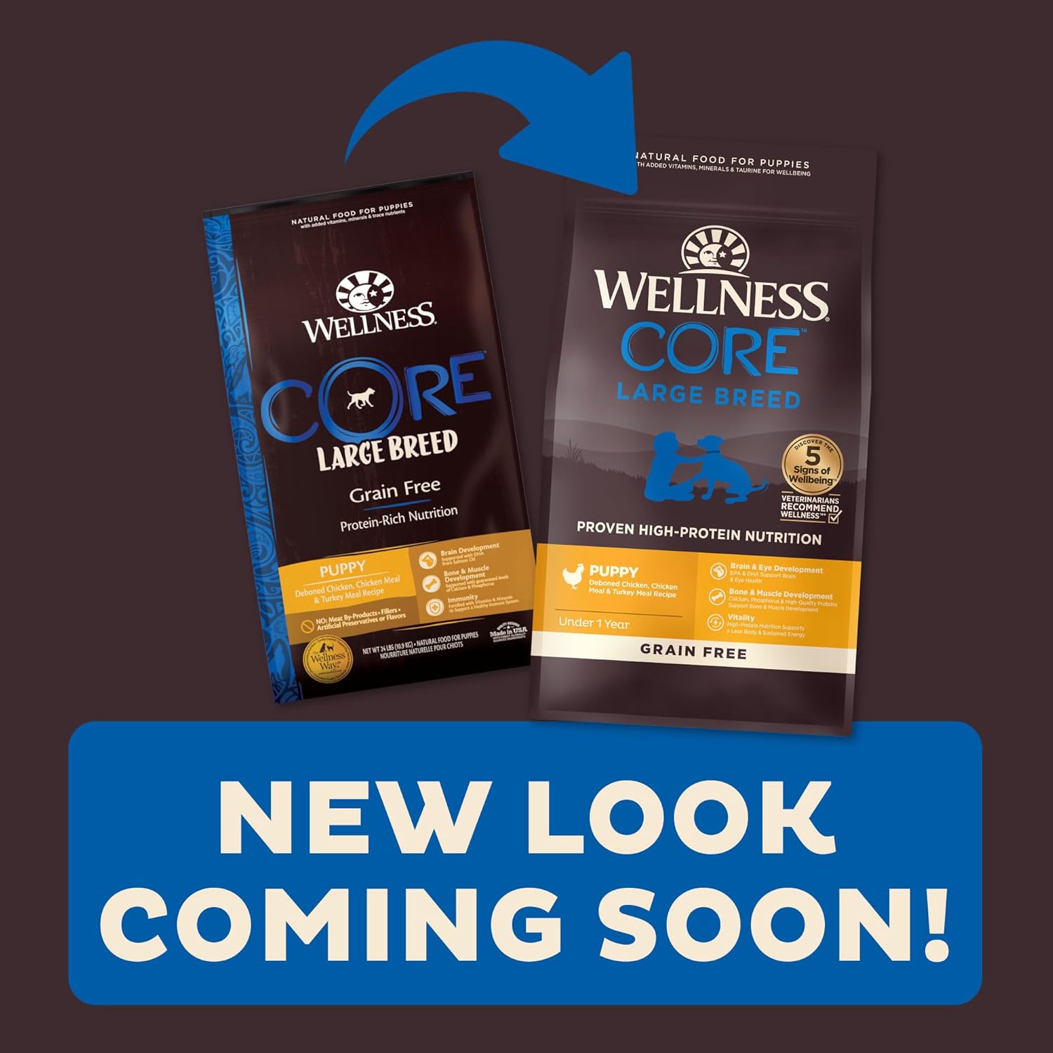 Wellness CORE Dog 10.9kg (24lb) Large Breed Puppy Grain Free Dry Dog Food image 2